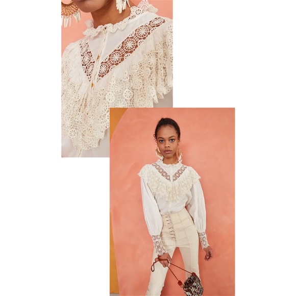 Ulla Johnson Ethel Lace Blouse - Picture 2 of 12